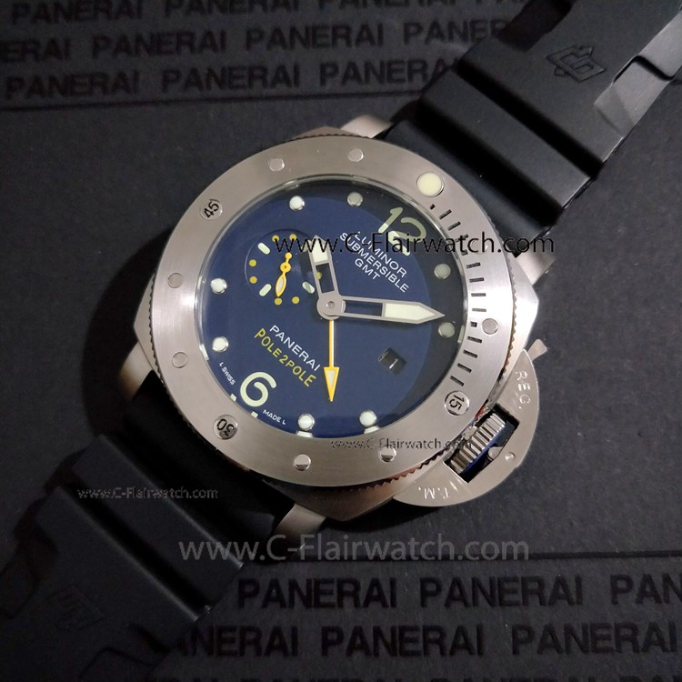 Copy Panerai PAM 719 Submersible Watch SS Black Dial